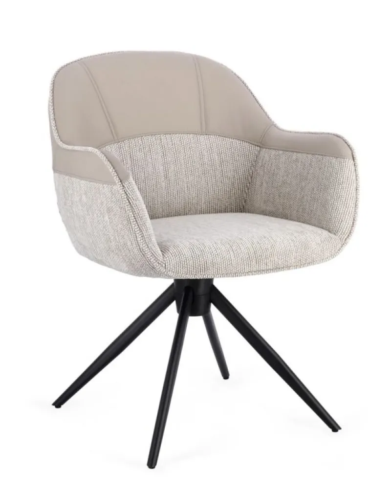 Sale Bizzotto SEDIA C-BR GIREVOLE ISOTTA BEIGE