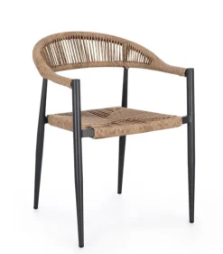 Hot Bizzotto SEDIA C-BR JANDIA ANTRACITE/NATURAL