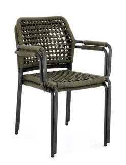 Clearance Bizzotto SEDIA C-BR RAJADA ANTRACITE/VERDE