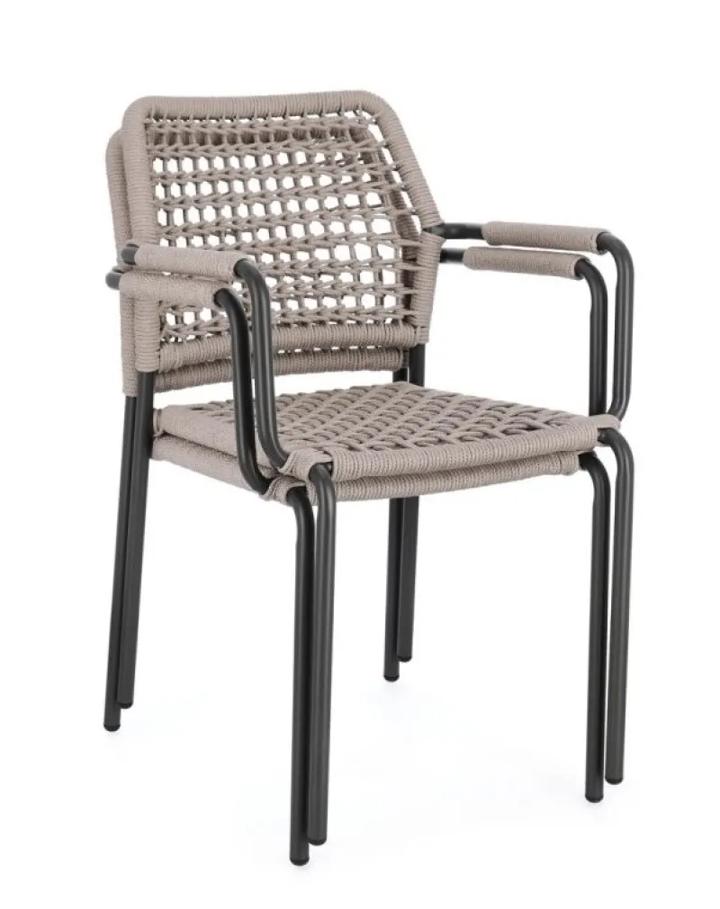 Discount Bizzotto SEDIA C-BR RAJADA ANTRACITE/KHAKI