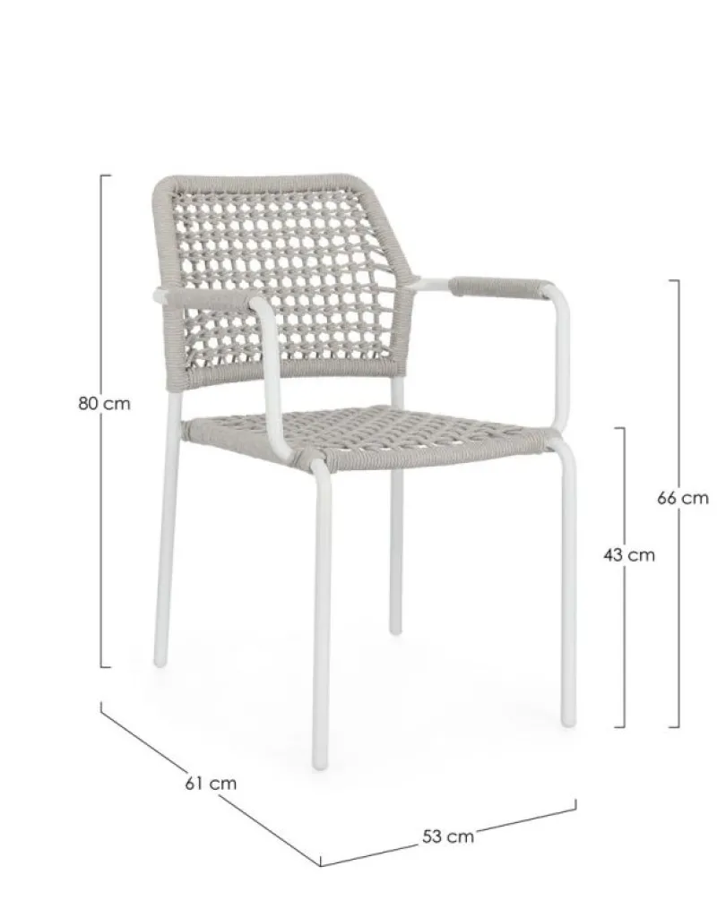 Bizzotto SEDIA C-BR RAJADA BIANCO