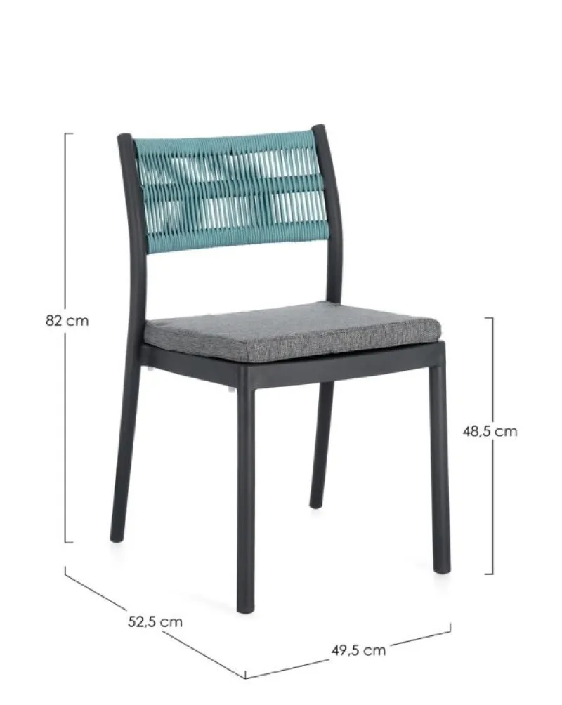 Best Bizzotto SEDIA C-C ALVIN ANTRACITE/AVIO