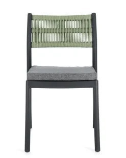 Discount Bizzotto SEDIA C-C ALVIN ANTRACITE/VERDE