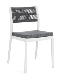 Discount Bizzotto SEDIA C-C ALVIN BIANCO/GRIGIO SCURO