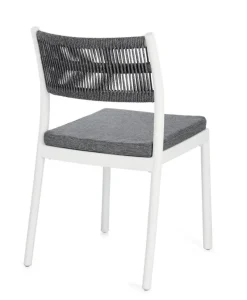 Discount Bizzotto SEDIA C-C ALVIN BIANCO/GRIGIO SCURO