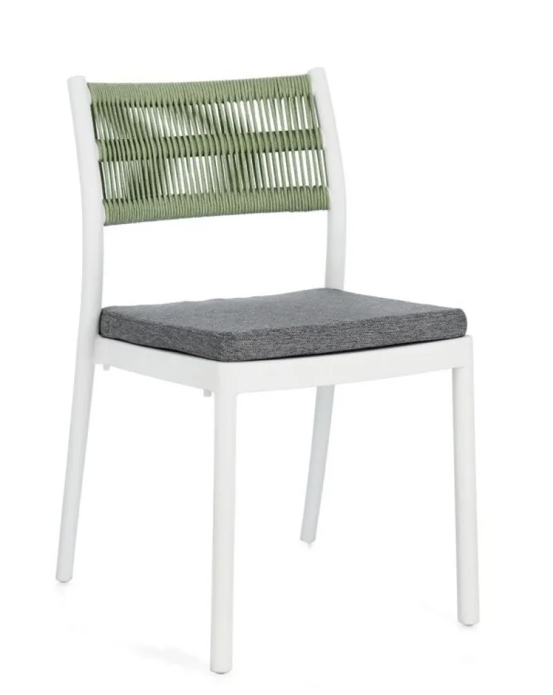 Bizzotto SEDIA C-C ALVIN BIANCO/VERDE
