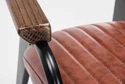 New Bizzotto SEDIA CON BRACCIOLI IN ECOPELLE ARANCIO SCURO - NELLY