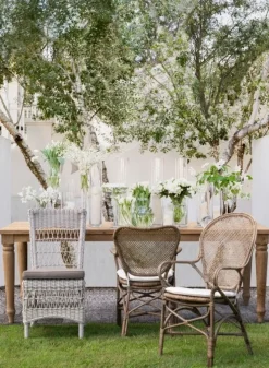 Clearance Bizzotto SEDIA CON BRACCIOLI IN FIBRE NATURALI - EDELINA