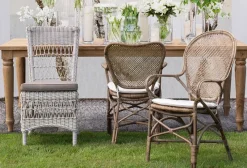 Clearance Bizzotto SEDIA CON BRACCIOLI IN FIBRE NATURALI - EDELINA