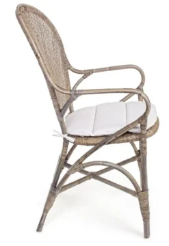 Clearance Bizzotto SEDIA CON BRACCIOLI IN FIBRE NATURALI - EDELINA