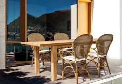 Sale Bizzotto SEDIA CON BRACCIOLI IN FIBRE NATURALI MIELE - EDELINA