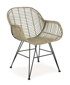 Hot Bizzotto SEDIA CON BRACCIOLI IN FIBRE NATURALI - RAQUEL