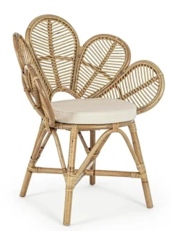Discount Bizzotto SEDIA CON BRACCIOLI IN FIBRE NATURALI - FLORES