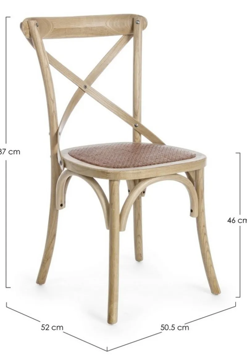 Sale Bizzotto SEDIA CROSS MARRONE NATURALE