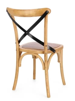 Discount Bizzotto SEDIA CROSS METAL NATURALE