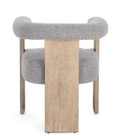 Best Bizzotto SEDIA EFFETTO BOUCLE' NATURALE GRIGIO - AGAPE