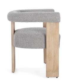 Best Bizzotto SEDIA EFFETTO BOUCLE' NATURALE GRIGIO - AGAPE