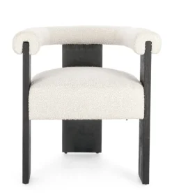 Hot Bizzotto SEDIA EFFETTO BOUCLE' NERO NATURALE - AGAPE