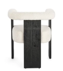 Hot Bizzotto SEDIA EFFETTO BOUCLE' NERO NATURALE - AGAPE