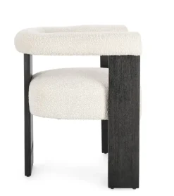 Hot Bizzotto SEDIA EFFETTO BOUCLE' NERO NATURALE - AGAPE