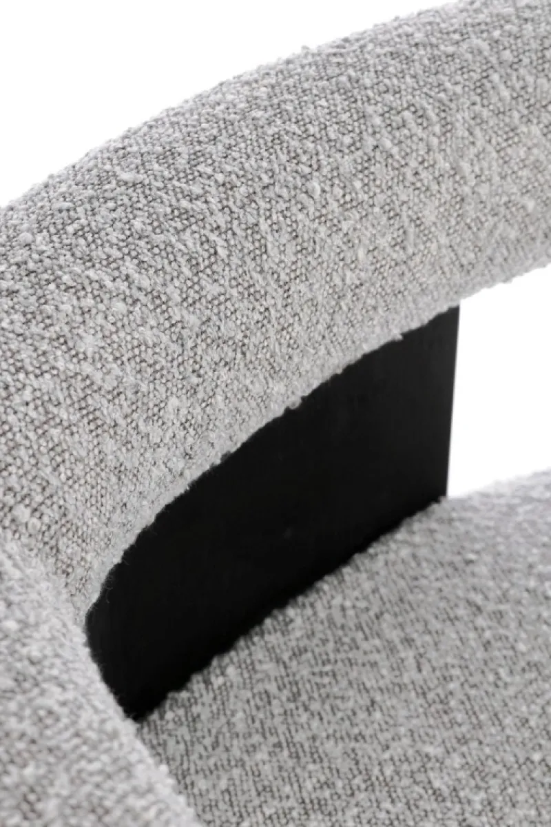 Outlet Bizzotto SEDIA EFFETTO BOUCLE' NERO GRIGIO - AGAPE