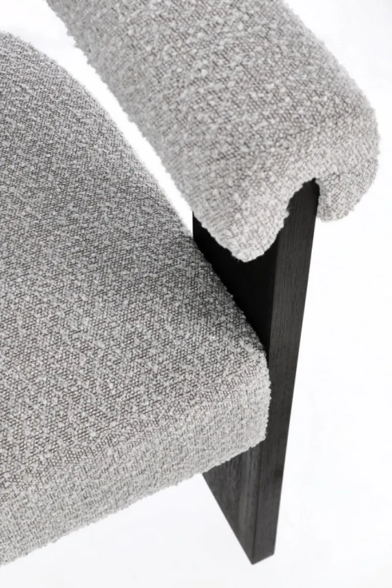 Outlet Bizzotto SEDIA EFFETTO BOUCLE' NERO GRIGIO - AGAPE