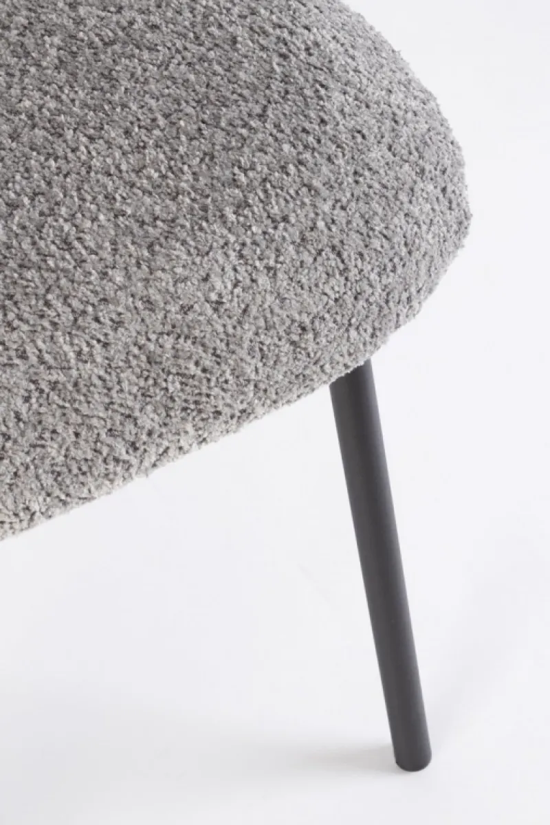 Bizzotto SEDIA EFFETTO BOUCLE' GRIGIO CHIARO - LUDMILLA