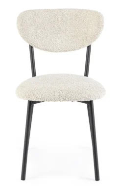 Outlet Bizzotto SEDIA EFFETTO BOUCLE' NATURALE - LUDMILLA