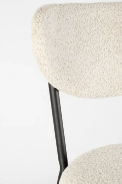 Outlet Bizzotto SEDIA EFFETTO BOUCLE' NATURALE - LUDMILLA