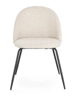 Online Bizzotto SEDIA EFFETTO BOUCLE' NERO/AVORIO- TANYA