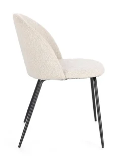Online Bizzotto SEDIA EFFETTO BOUCLE' NERO/AVORIO- TANYA