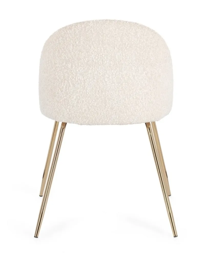Discount Bizzotto SEDIA EFFETTO BOUCLE' ORO/AVORIO - TANYA