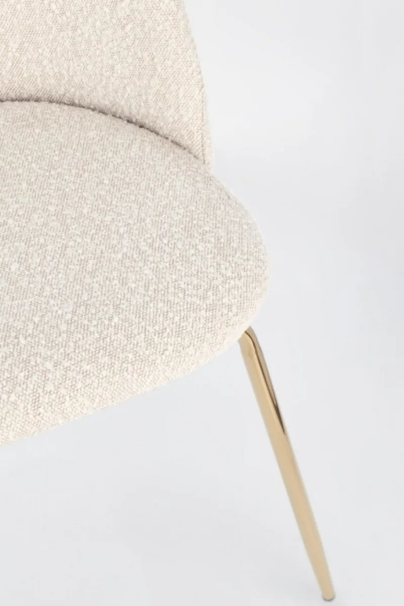 Discount Bizzotto SEDIA EFFETTO BOUCLE' ORO/AVORIO - TANYA