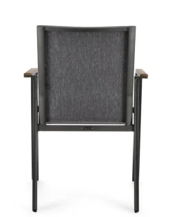 Outlet Bizzotto SEDIA IN ALLUMINIO ANTRACITE GK52 - CAMERON
