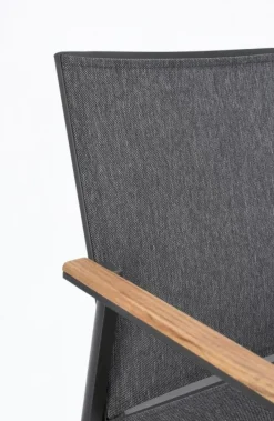 Outlet Bizzotto SEDIA IN ALLUMINIO ANTRACITE GK52 - CAMERON