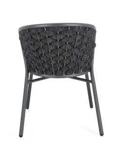 New Bizzotto SEDIA IN ALLUMINIO ANTRACITE QS22/GRAPHITE - HARLOW