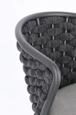 New Bizzotto SEDIA IN ALLUMINIO ANTRACITE QS22/GRAPHITE - HARLOW