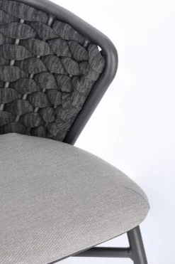 New Bizzotto SEDIA IN ALLUMINIO ANTRACITE QS22/GRAPHITE - HARLOW