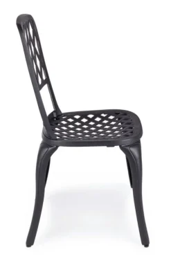 Discount Bizzotto SEDIA IN ALLUMINIO ANTRACITE - FAENZA