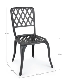 Discount Bizzotto SEDIA IN ALLUMINIO ANTRACITE - FAENZA