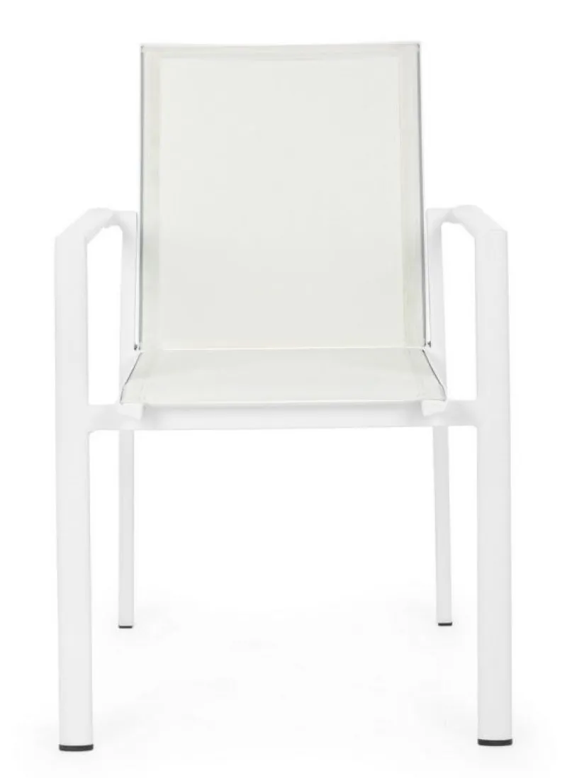 Sale Bizzotto SEDIA IN ALLUMINIO IMPILABILE BIANCO CX21 - KONNOR