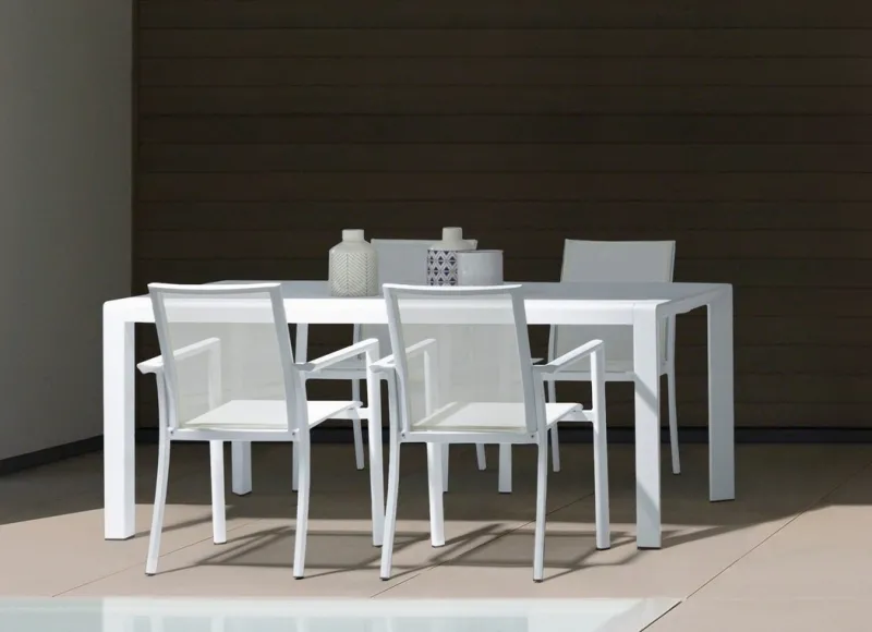 Sale Bizzotto SEDIA IN ALLUMINIO IMPILABILE BIANCO CX21 - KONNOR