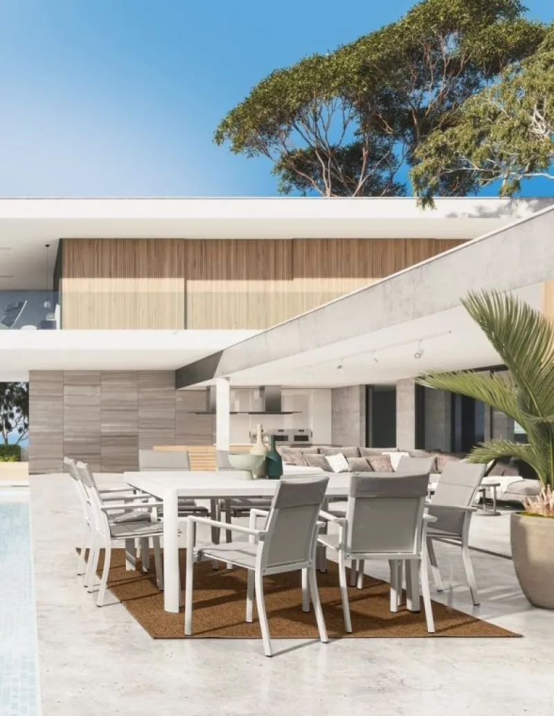 Sale Bizzotto SEDIA IN ALLUMINIO IMPILABILE BIANCO CX21 - KONNOR