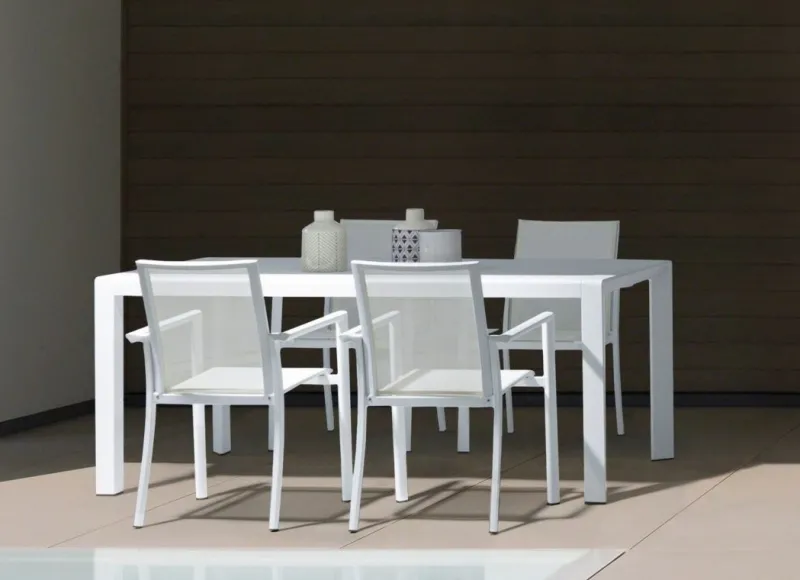 Sale Bizzotto SEDIA IN ALLUMINIO IMPILABILE BIANCO CX21 - KONNOR