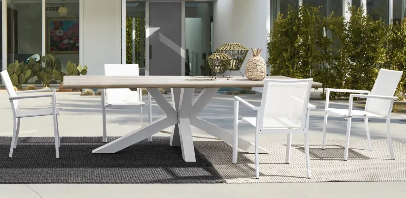 Sale Bizzotto SEDIA IN ALLUMINIO IMPILABILE BIANCO CX21 - KONNOR