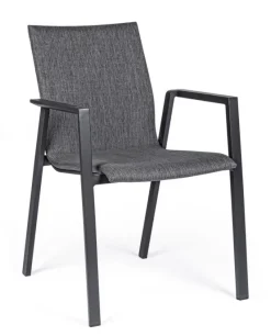 Hot Bizzotto SEDIA IN ALLUMINIO IMPILABILE ANTRACITE JX55 - ODEON