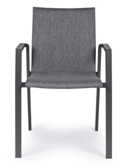 Hot Bizzotto SEDIA IN ALLUMINIO IMPILABILE ANTRACITE JX55 - ODEON