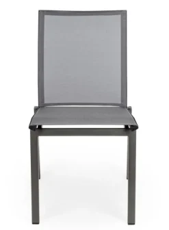 Sale Bizzotto SEDIA IN ALLUMINIO IMPILABILE ANTARCITE GK52 - CRUISE