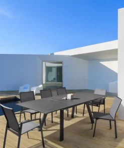 Sale Bizzotto SEDIA IN ALLUMINIO IMPILABILE ANTARCITE GK52 - CRUISE