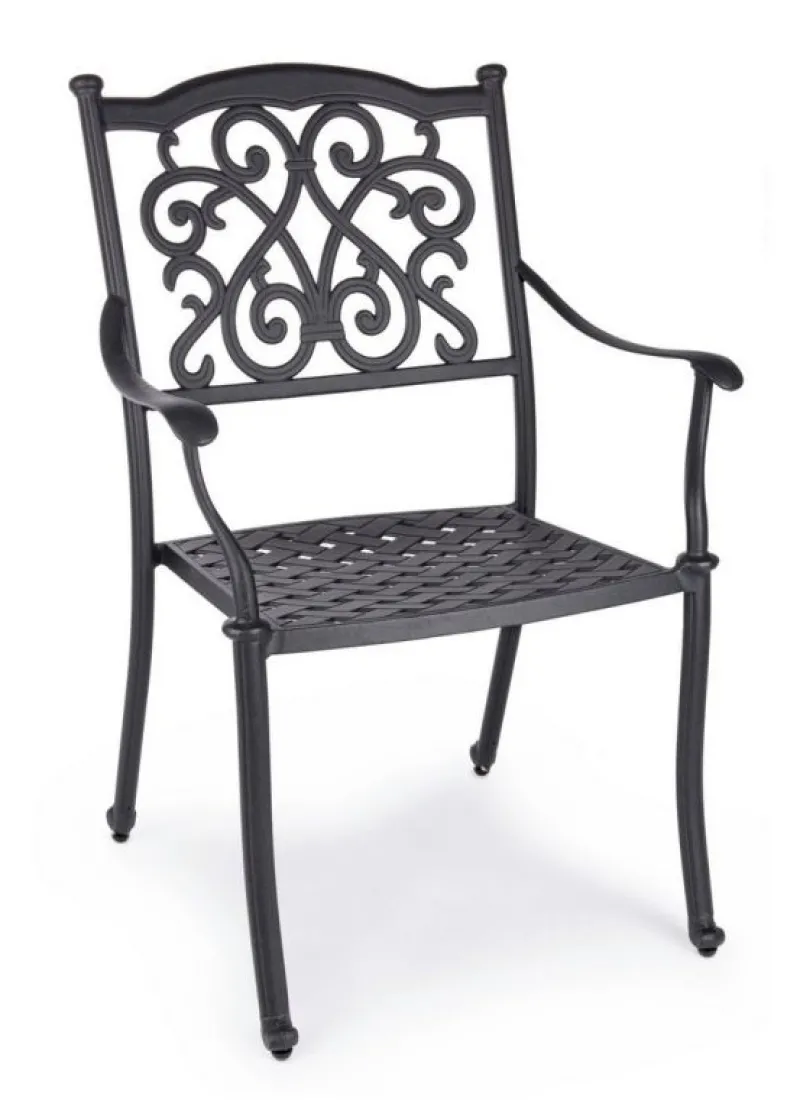 Sale Bizzotto SEDIA IN ALLUMINIO IMPILABILE ANTRACITE- IVREA